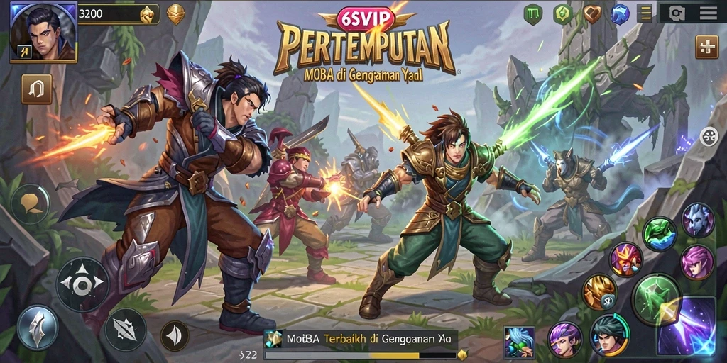 Screenshot gameplay 6SVIP menunjukkan aksi pertempuran yang mendebarkan.