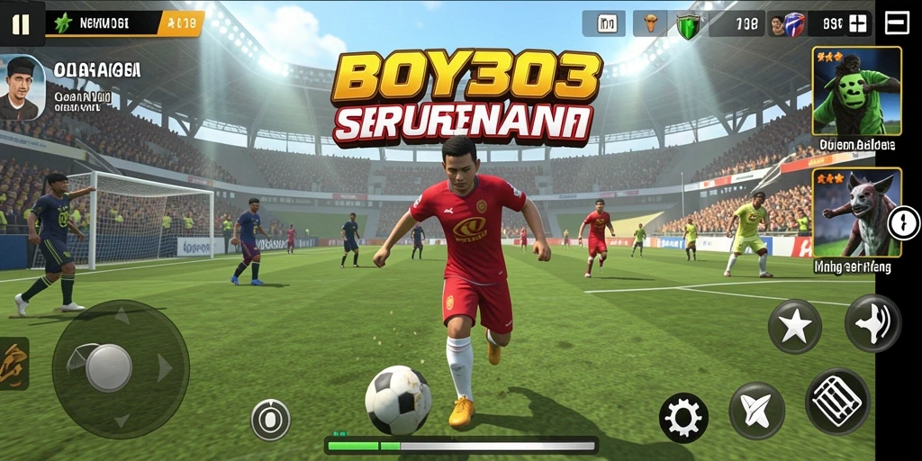 Tampilan utama gameplay BOY303 saat pertandingan olahraga berlangsung.