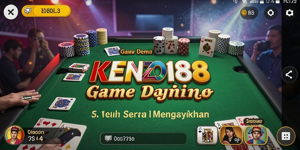 Tampilan gameplay seru dalam KENZO188 di arena Domino.
