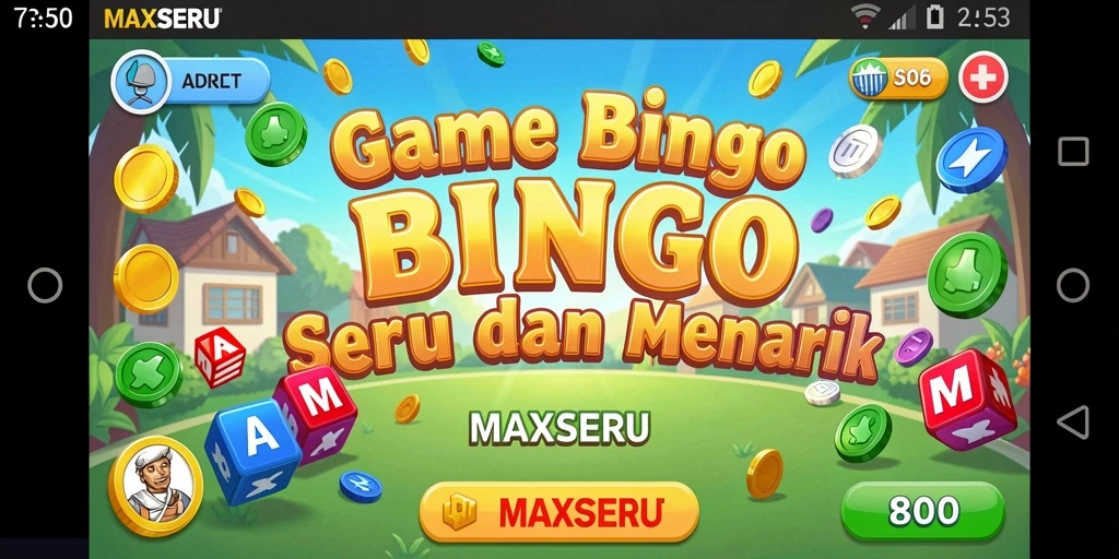 Tampilan gameplay seru dan menantang dari MAXSERU Bingo.