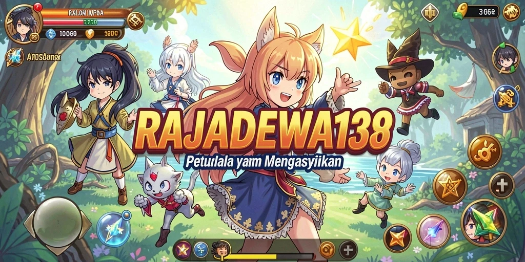 Tangkapan layar dari gameplay RAJADEWA138 yang menampilkan pertarungan karakter Anime.