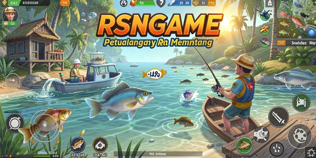 Screenshot gameplay RSNGAME menampilkan pengalaman memancing yang seru dan interaktif.