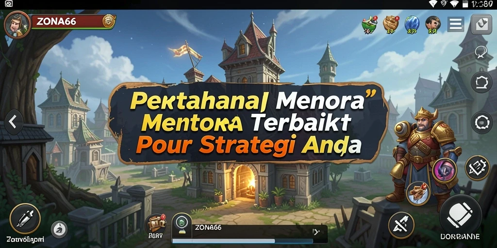 Screenshot ZONA66 menampilkan aksi menara yang seru dalam pertempuran Tower Defense.
